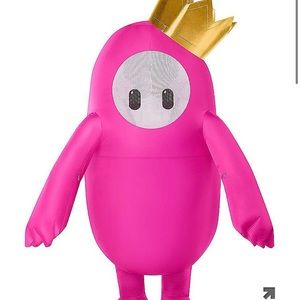 NEW Adult Fall Guys Inflatable Pink Costume Spirit Halloween